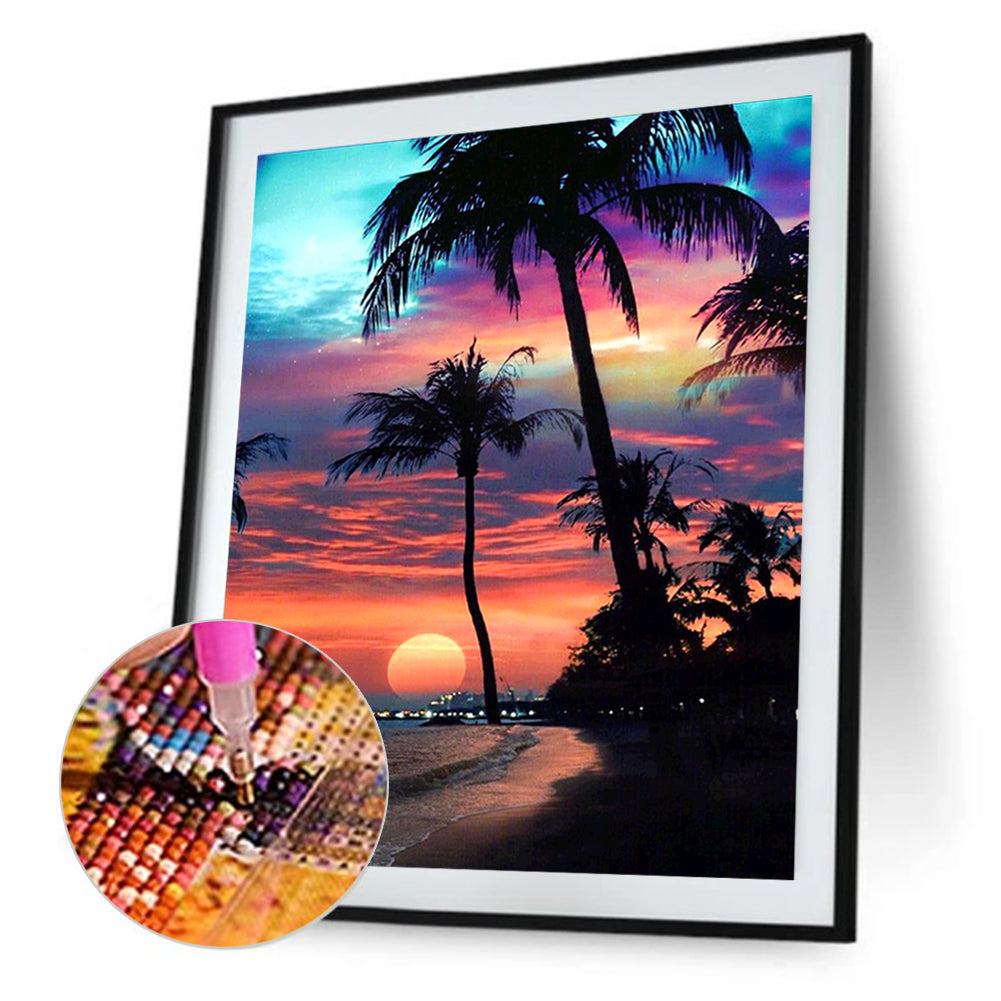 Sunset Sea - Full Round Drill Diamond Painting 30*40CM
