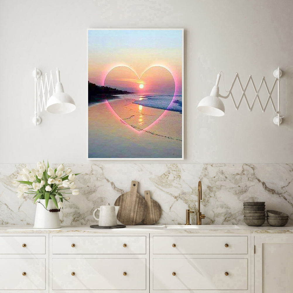 Love Sunset - Full Round Drill Diamond Painting 30*40CM