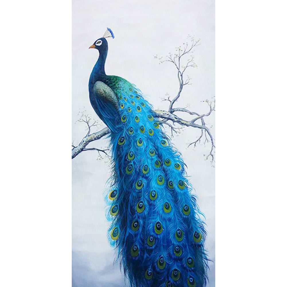 Peacock - Full Round Drill Diamond Painting 45*85CM