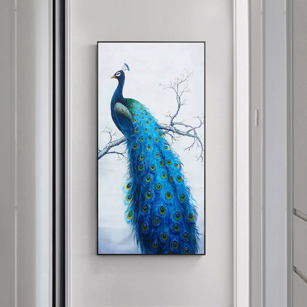 Peacock - Full Round Drill Diamond Painting 45*85CM