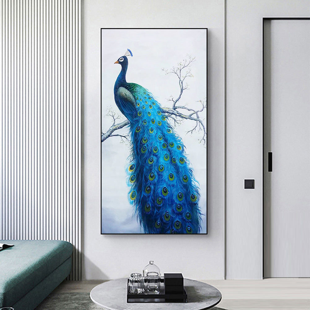 Peacock - Full Round Drill Diamond Painting 45*85CM