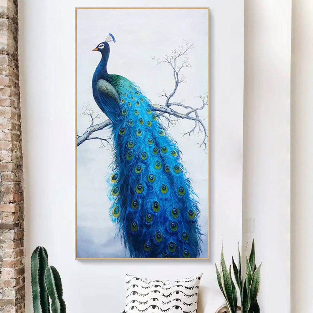 Peacock - Full Round Drill Diamond Painting 45*85CM