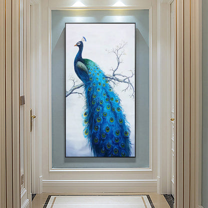 Peacock - Full Round Drill Diamond Painting 45*85CM