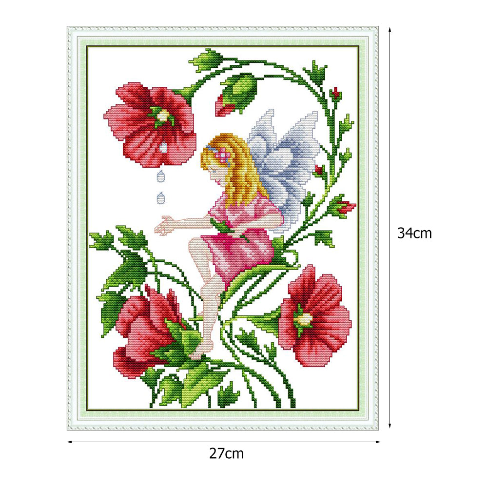 Butterfly Fairy - 14CT Stamped Cross Stitch 27*34CM