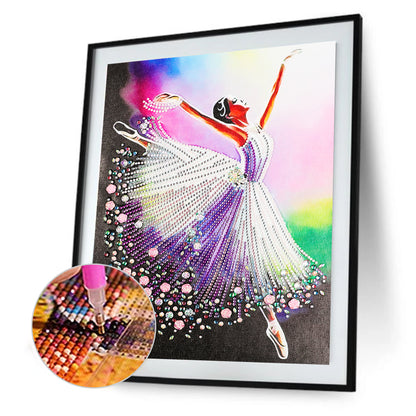 Ballet Girl - Special Shaped Drill Diamodn Painting 30*40CM