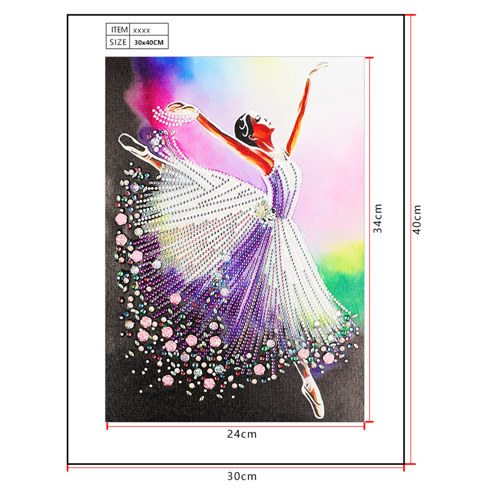 Ballet Girl - Special Shaped Drill Diamodn Painting 30*40CM