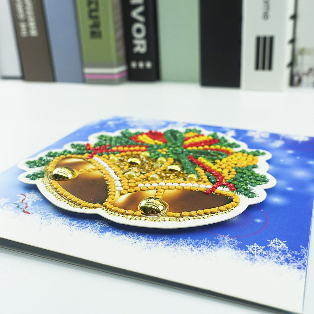 Christmas 5D DIY Special Shape Part Drill Diamond Handmade Greeting Cards