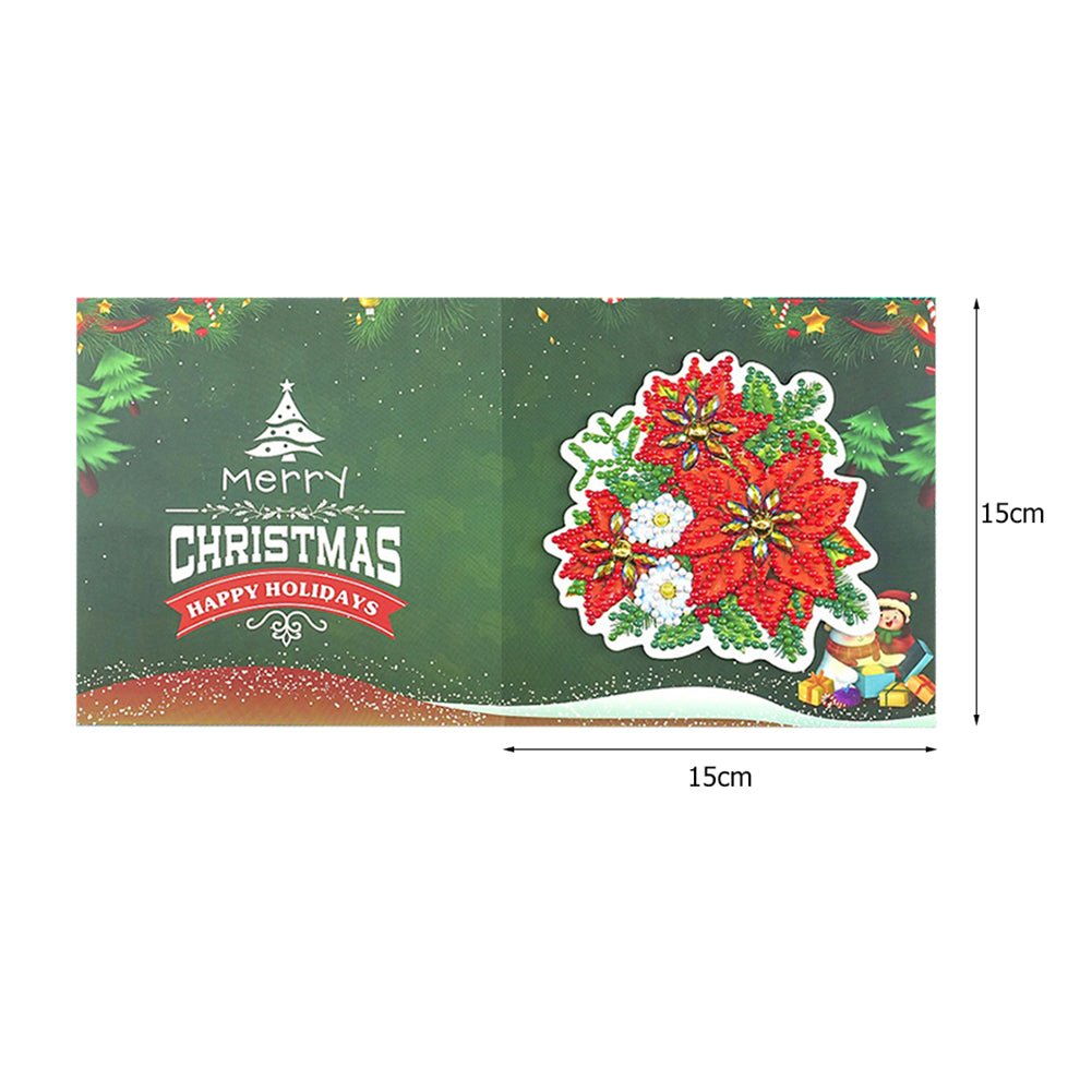 Christmas 5D DIY Special Shape Part Drill Diamond Handmade Greeting Cards