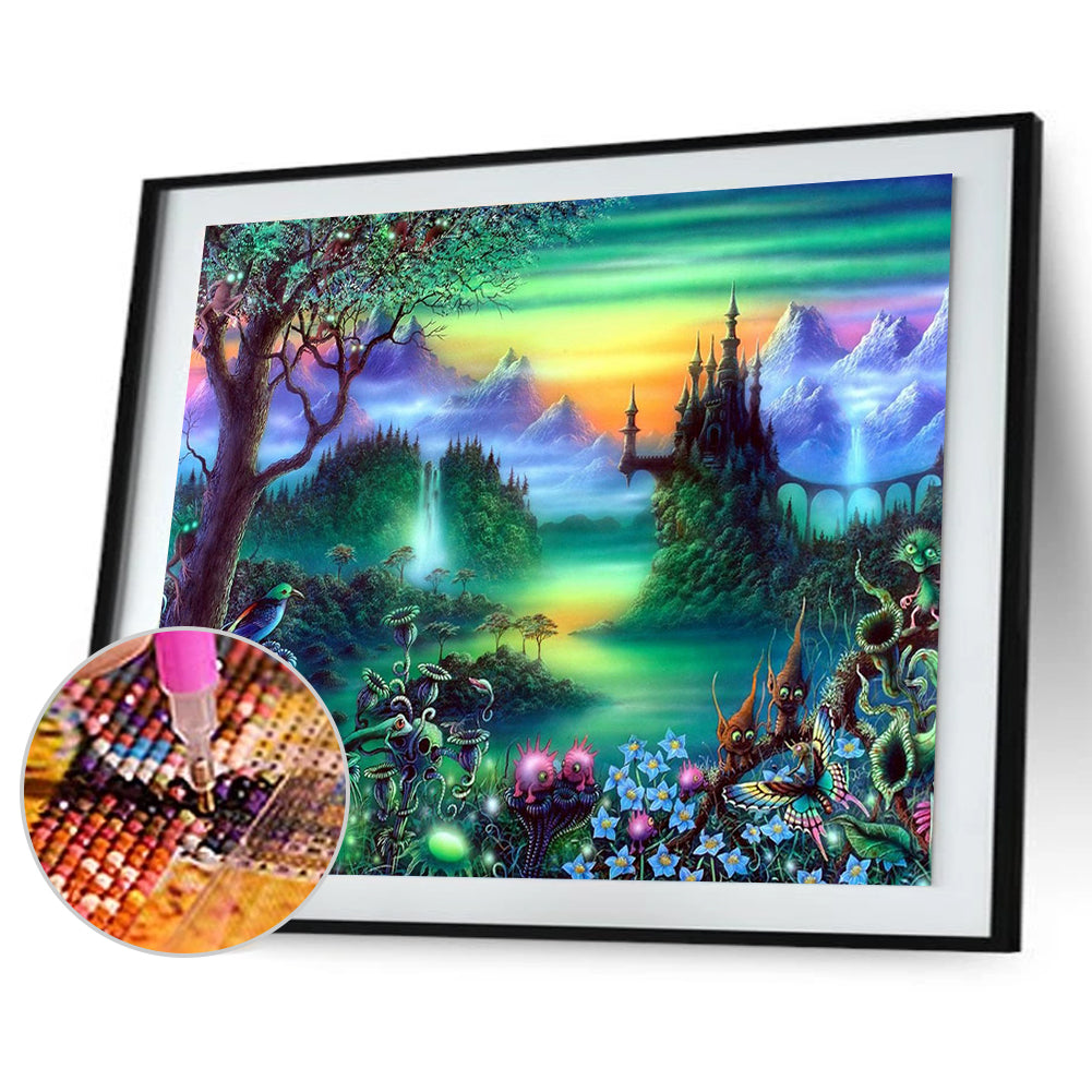 Mountain Scenery - Full Square Drill Diamond Painting 50*40CM