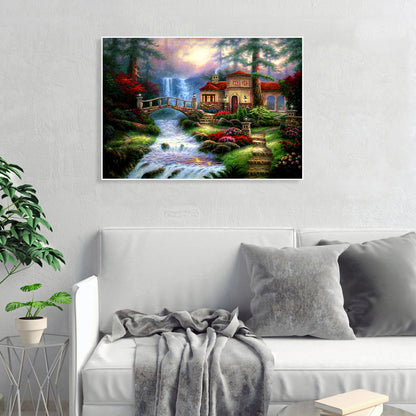 Mountain Cabin - Full Square Drill Diamond Painting 50*40CM