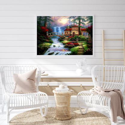 Mountain Cabin - Full Square Drill Diamond Painting 50*40CM