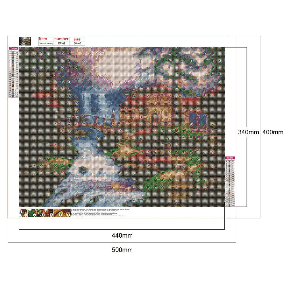 Mountain Cabin - Full Square Drill Diamond Painting 50*40CM