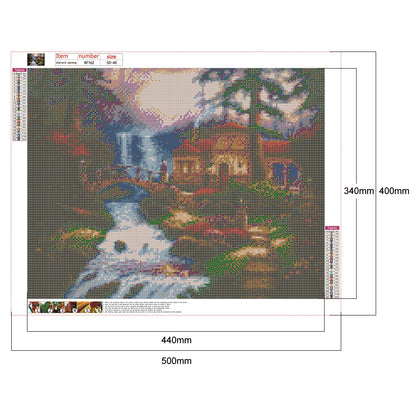 Mountain Cabin - Full Square Drill Diamond Painting 50*40CM