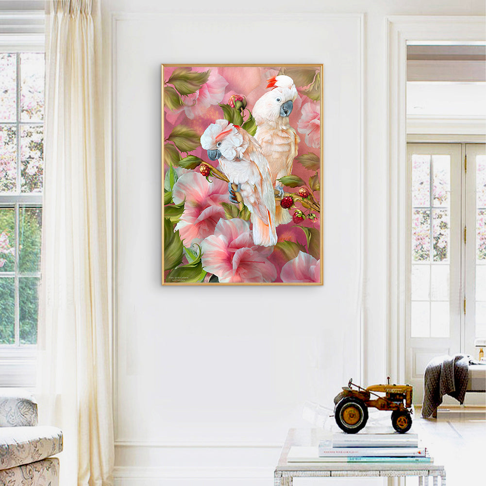 Parrots - Full Round Drill Diamond Painting 30*40CM