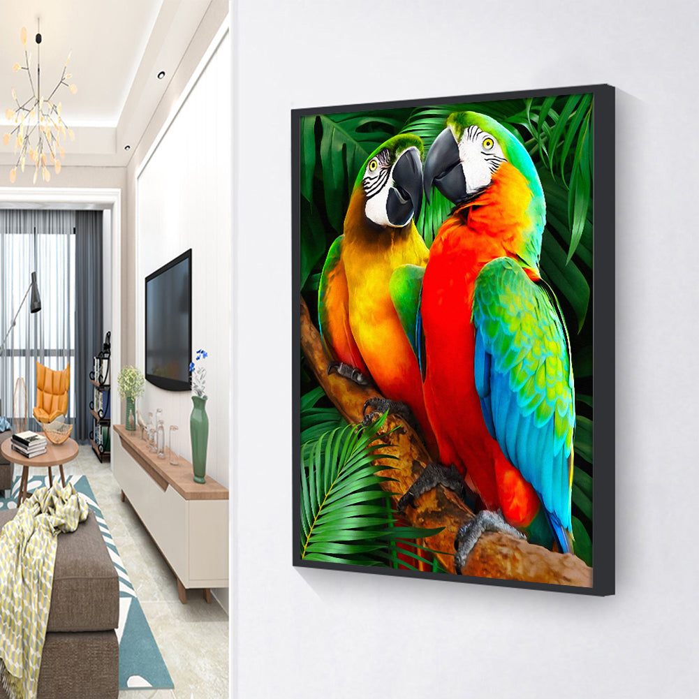 Parrots - Full Round Drill Diamond Painting 30*40CM