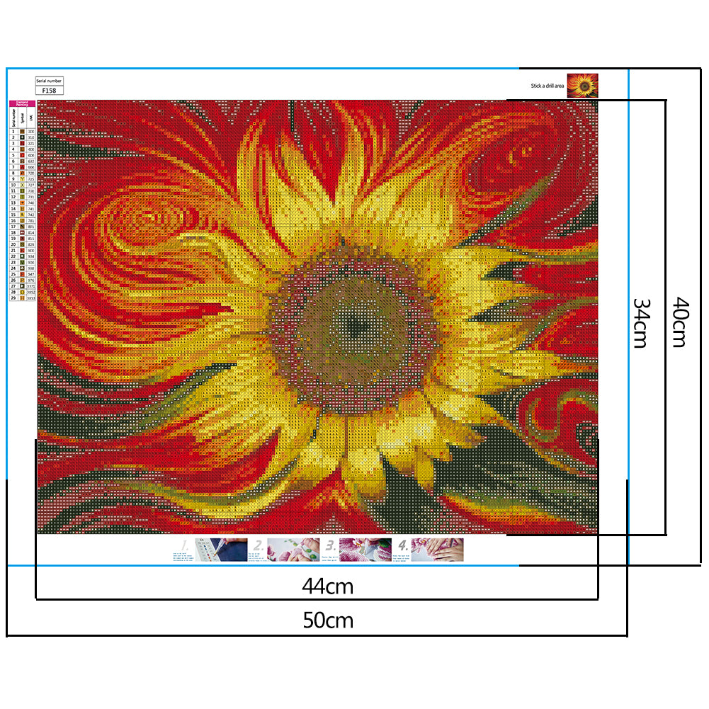 Sunflower - Full Square Drill Diamond Painting 50*40CM