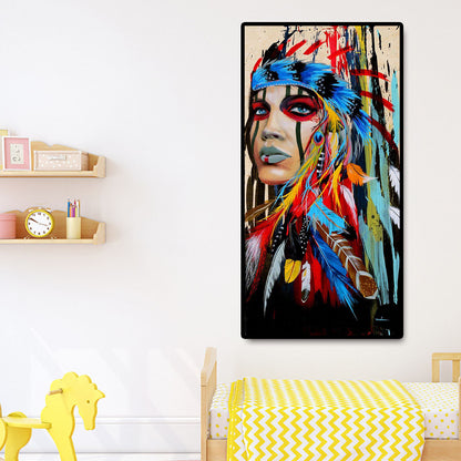 Aboriginal Girl - Full Round Drill Diamond Painting 45*85CM