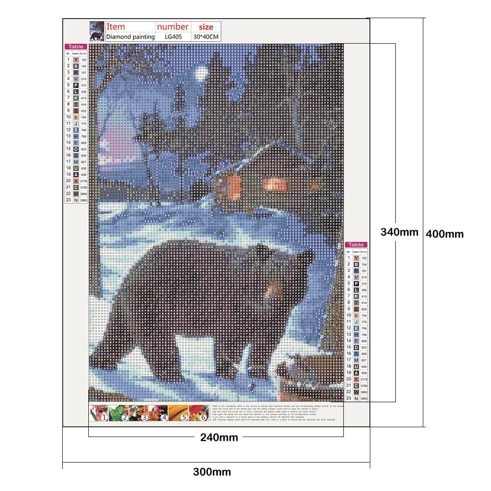 Bear - Full Round Drill Diamond Painting 30*40CM