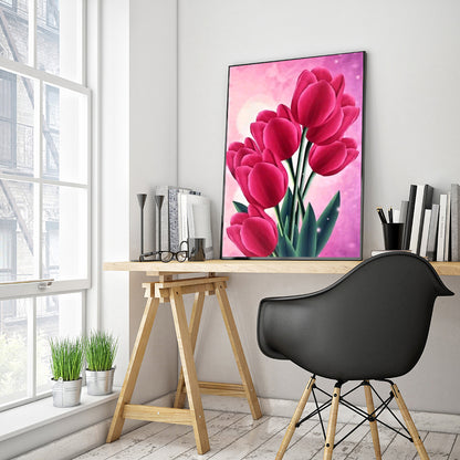 Flowers - Full Round Drill Diamond Painting 30*40CM