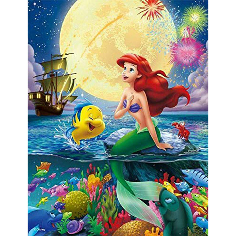 Mermaid - Full Round Drill Diamond Painting 30*40CM