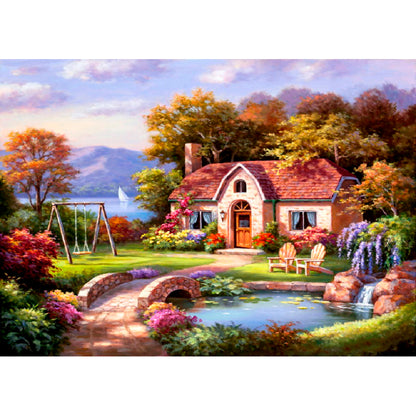 Landscape - Full Round Drill Diamond Painting 40*30CM