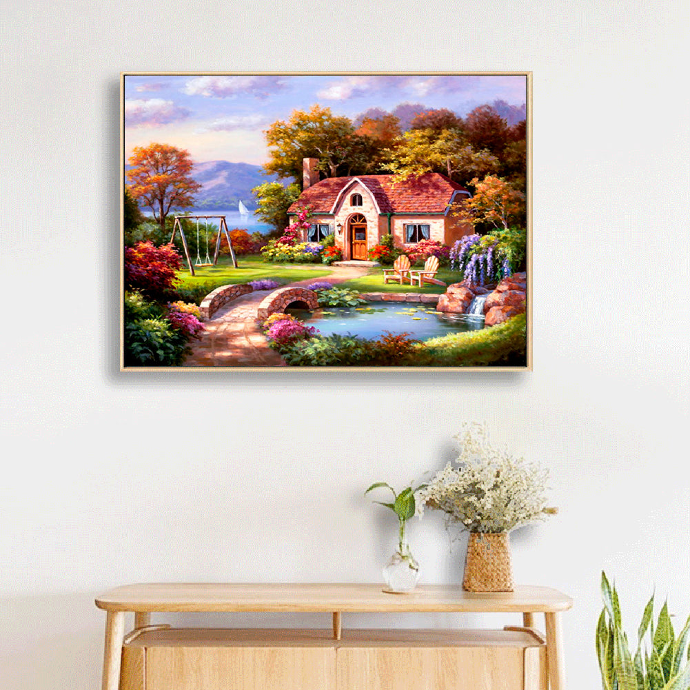 Landscape - Full Round Drill Diamond Painting 40*30CM