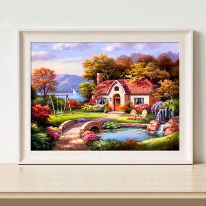 Landscape - Full Round Drill Diamond Painting 40*30CM