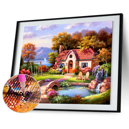 Landscape - Full Round Drill Diamond Painting 40*30CM