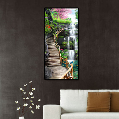 Waterfall Trestle - Full Round Drill Diamond Painting 40*80CM