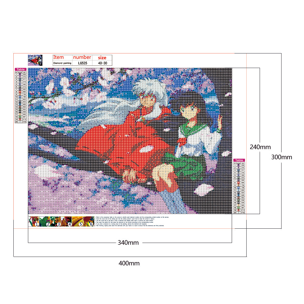 Inuyasha - Full Round Drill Diamond Painting 40*30CM