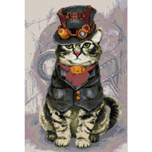 Mighty Cat - 38*53CM Stamped Cross Stitch 38*53CM