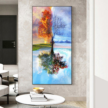 Tree - Full Round Drill Diamond Painting 45*85CM