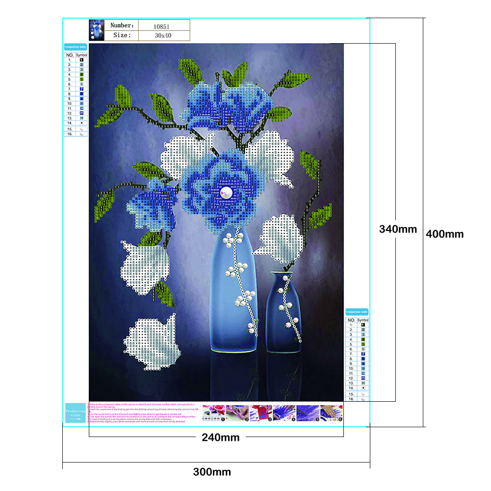 Vase - Special Shaped Drill Diamodn Painting 30*40CM