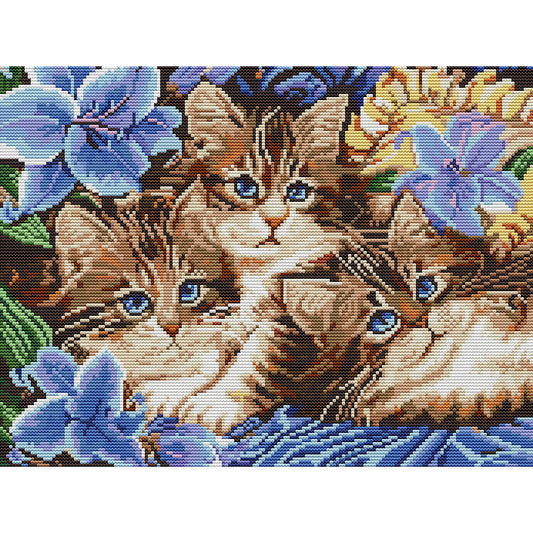 Cats - 14CT Stamped Cross Stitch 39*31CM