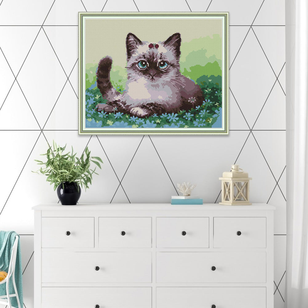 Cats - 14CT Stamped Cross Stitch 39*32CM