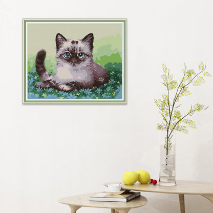 Cats - 14CT Stamped Cross Stitch 39*32CM