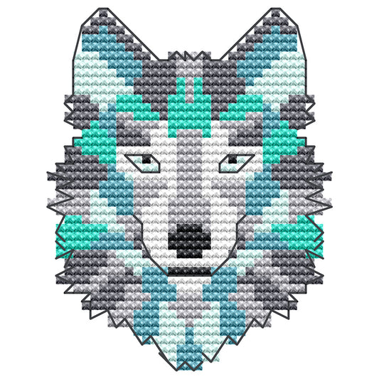 Wolf - 14CT Stamped Cross Stitch 	9*13CM