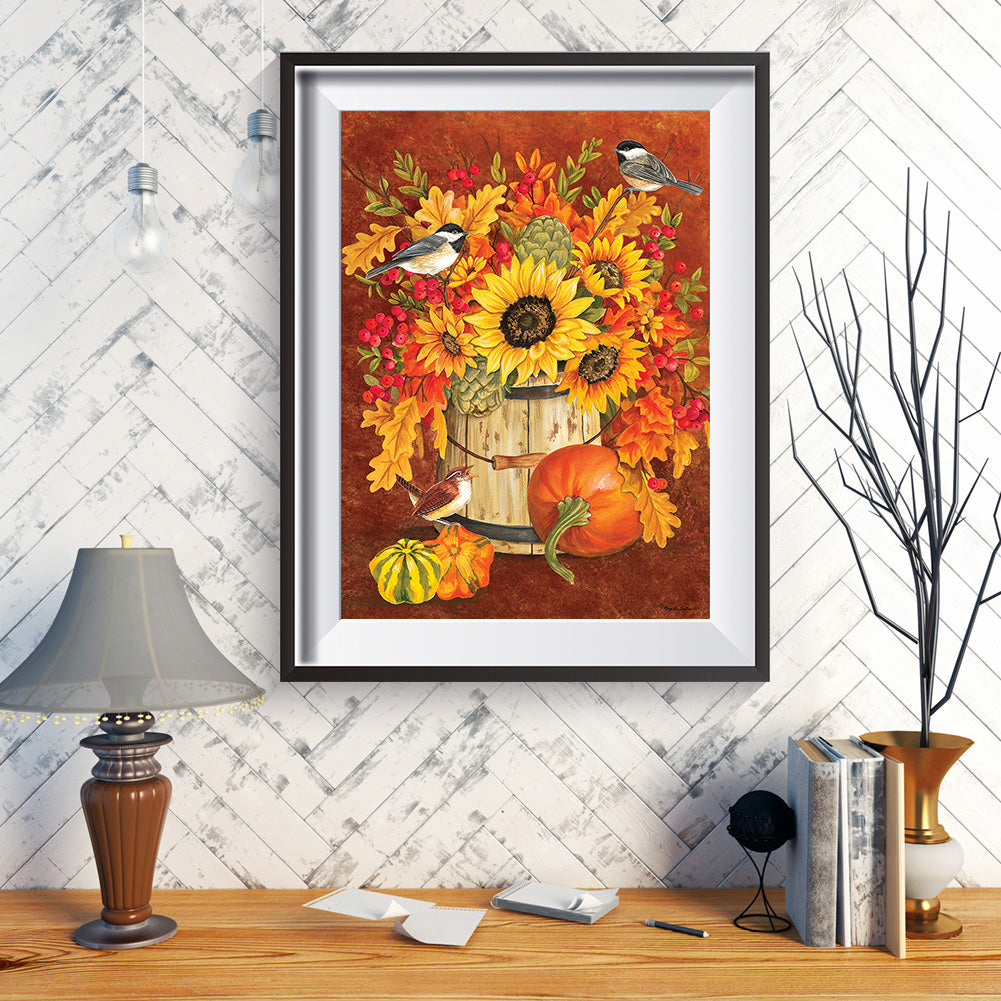 Pumpkin - Full Round Drill Diamond Painting 30*40CM