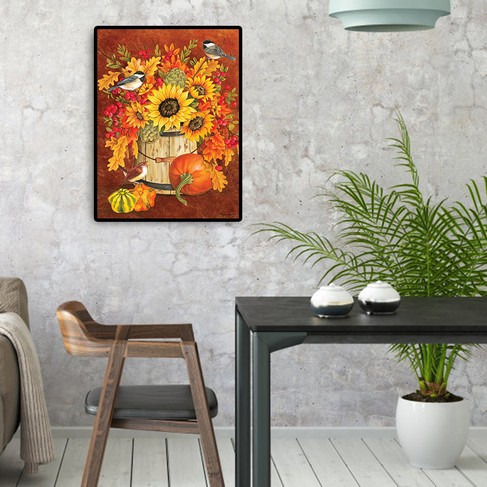 Pumpkin - Full Round Drill Diamond Painting 30*40CM