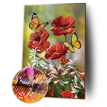 Vibrant Flower - Full Round Drill Diamond Painting 30*40CM