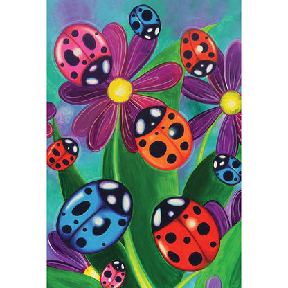 Vibrant Flower - Full Round Drill Diamond Painting 30*40CM