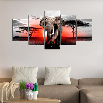 Elephant - Full Round Drill Diamond Painting 103*45CM