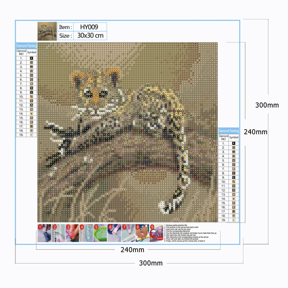 Tiger - Full Round Drill Diamond Painting 30*30CM