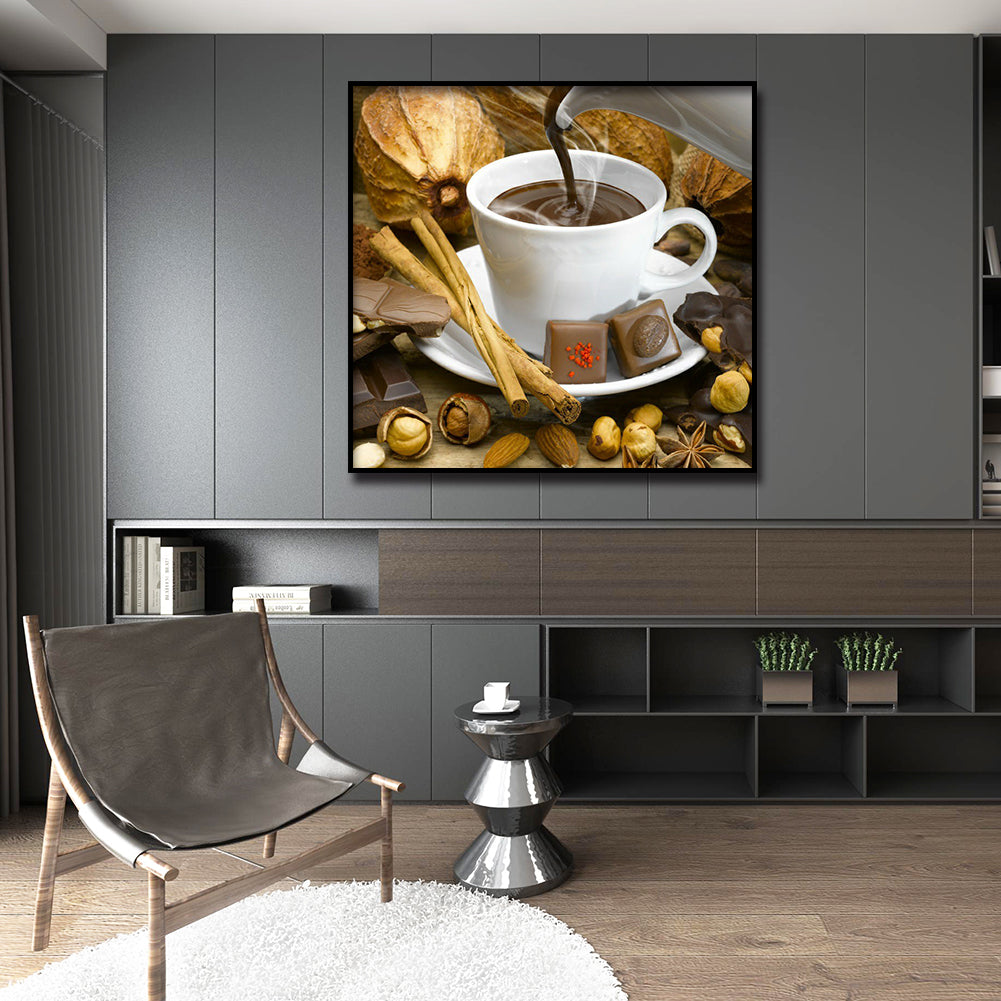 Pouring Coffee - Full Round Drill Diamond Painting 30*30CM