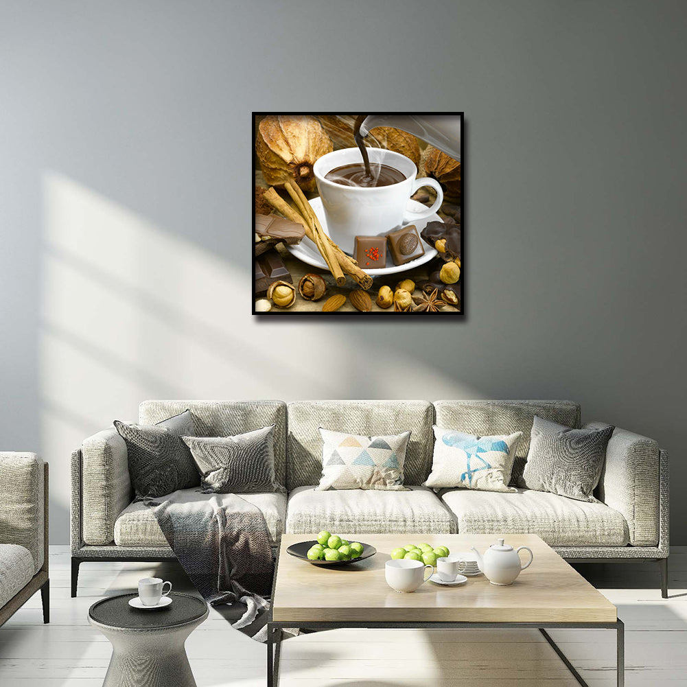 Pouring Coffee - Full Round Drill Diamond Painting 30*30CM