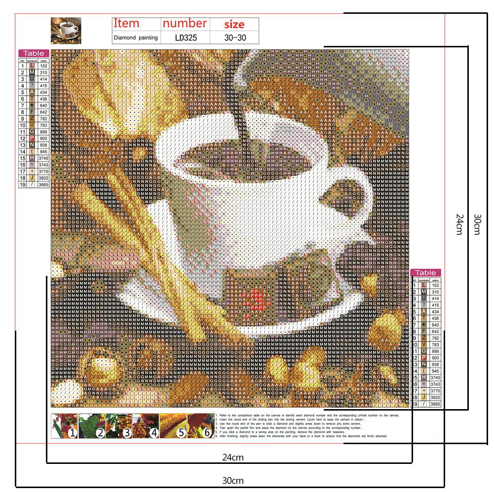 Pouring Coffee - Full Round Drill Diamond Painting 30*30CM