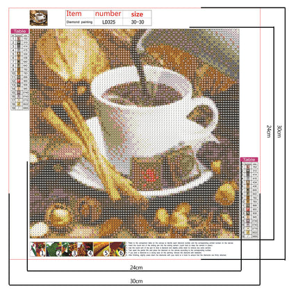 Pouring Coffee - Full Round Drill Diamond Painting 30*30CM