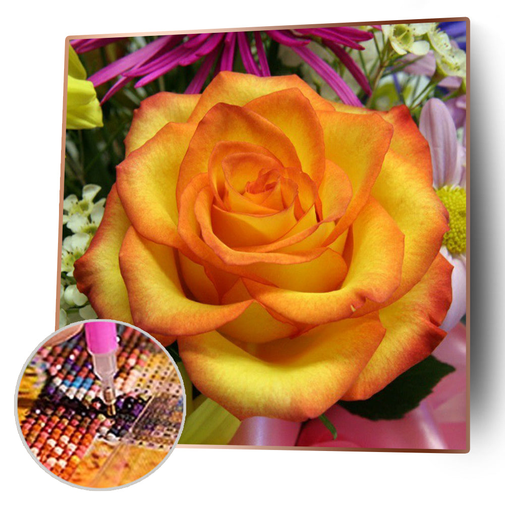 Elegant Flower - Full Round Drill Diamond Painting 30*30CM