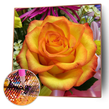 Elegant Flower - Full Round Drill Diamond Painting 30*30CM