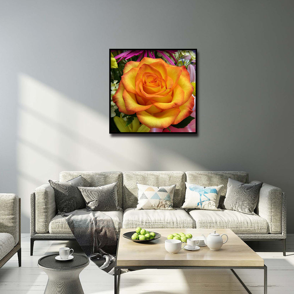 Elegant Flower - Full Round Drill Diamond Painting 30*30CM